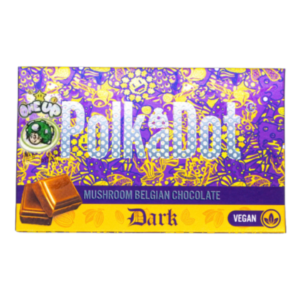 One Up PolkaDot Dark Vegan psilocybin-infused chocolate bar with rich dark chocolate and plant-based ingredients